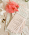 Infuse your event with understated romance and artisanal charm through our colored handmade paper wedding menus, designed to elevate your table styling with a fine art touch. Each piece is handcrafted from 100% cotton rag paper, featuring deckled edges, soft blush tones, and refined letterpress or digital typography for an effortlessly elegant aesthetic. Perfect for weddings, engagement parties, rehearsal dinners, or intimate celebrations.