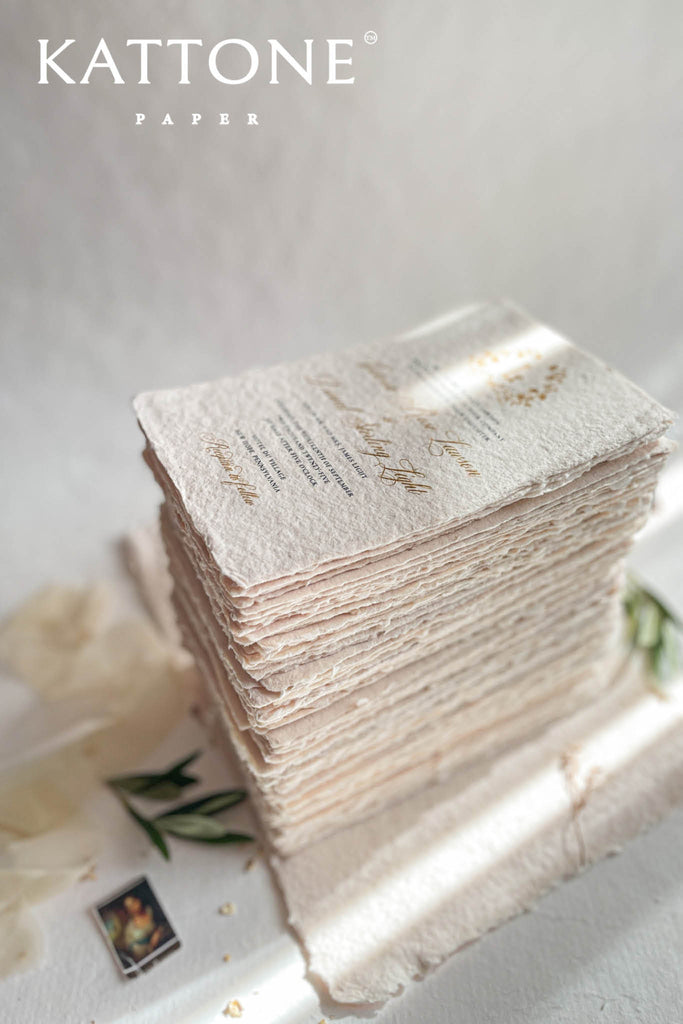 Kiko Monogram Handmade Paper Wedding Invitations