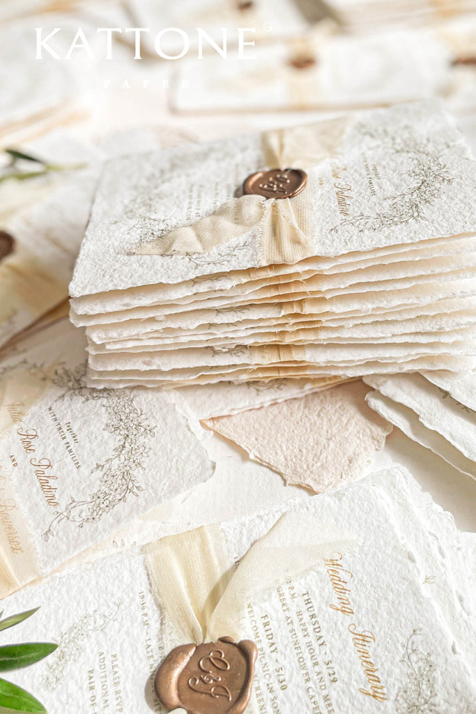 Fia Handmade Paper Wedding Invitations