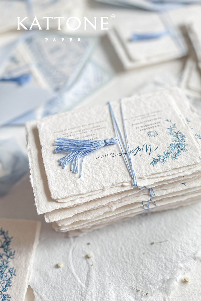 Giustina Tassels Handmade Paper Wedding Invitations