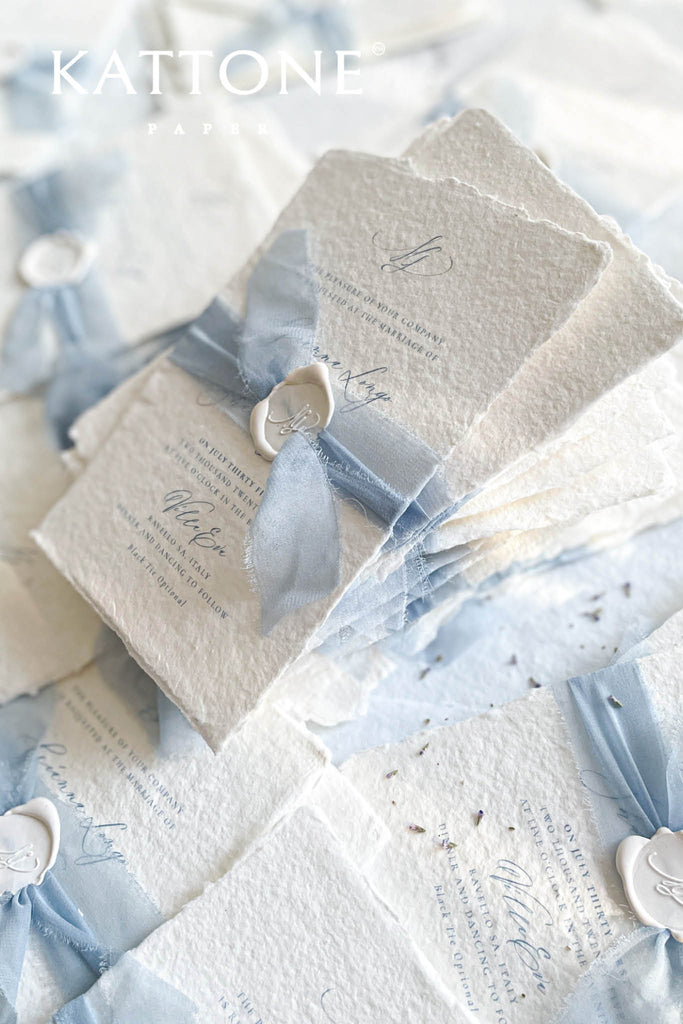 Beryl Handmade Paper Wedding Invitation Suite