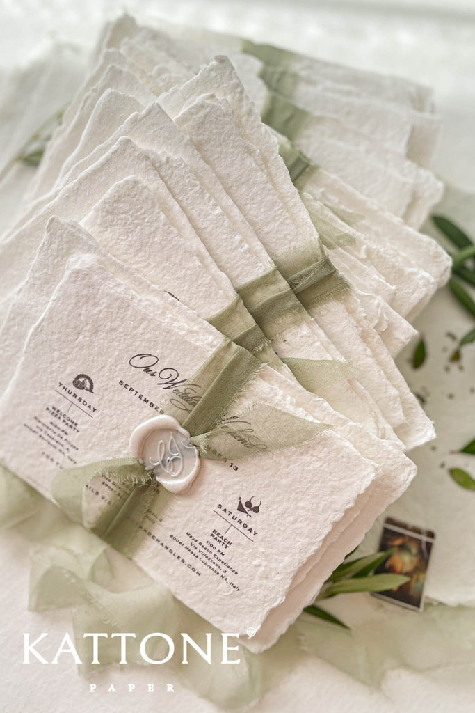 Irie Handmade Paper Wedding Invitation Suite