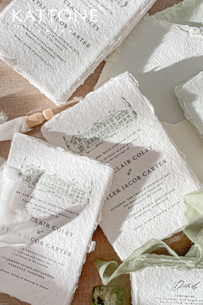 Journee Handmade Paper Wedding Invitation Suite