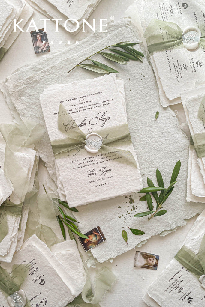 Irie Handmade Paper Wedding Invitation Suite