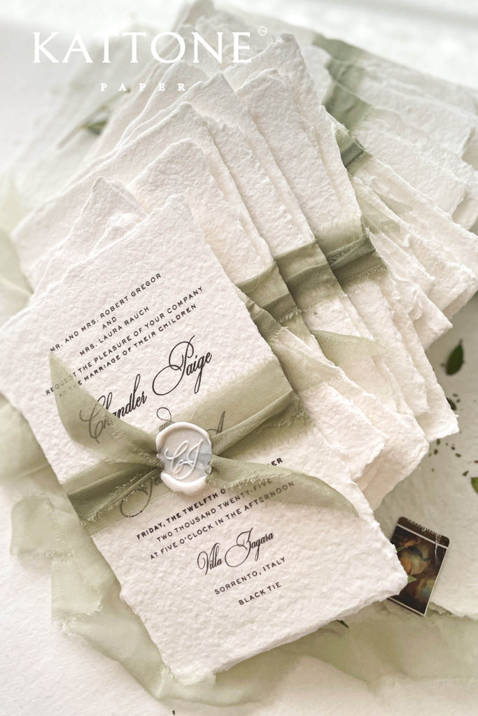 Irie Handmade Paper Wedding Invitation Suite