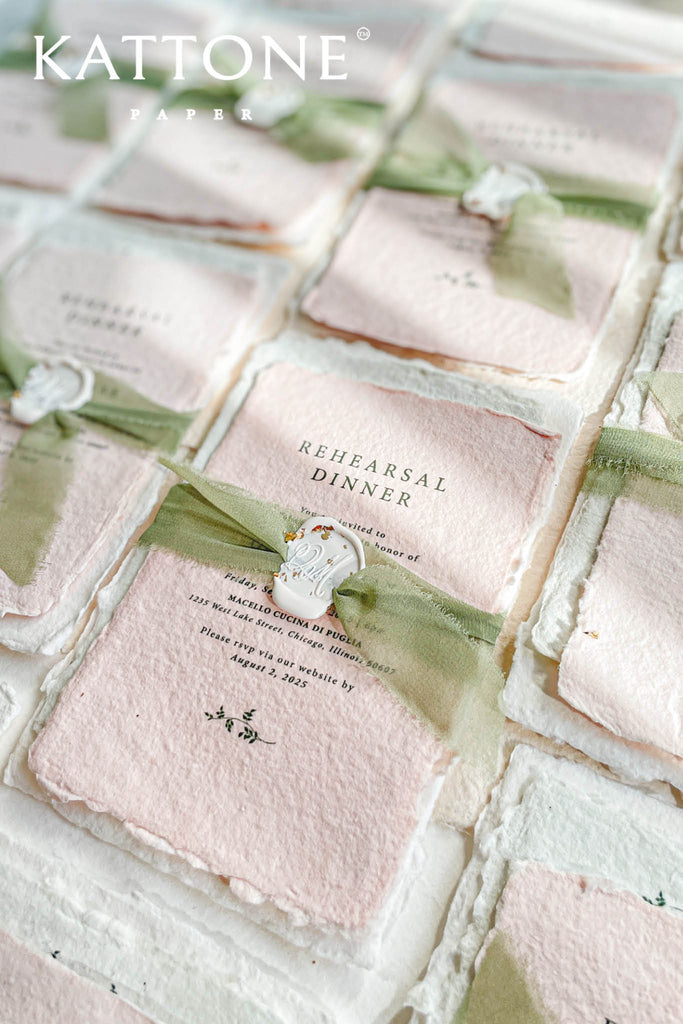 Baylin Handmade Paper Wedding Invitation Suite