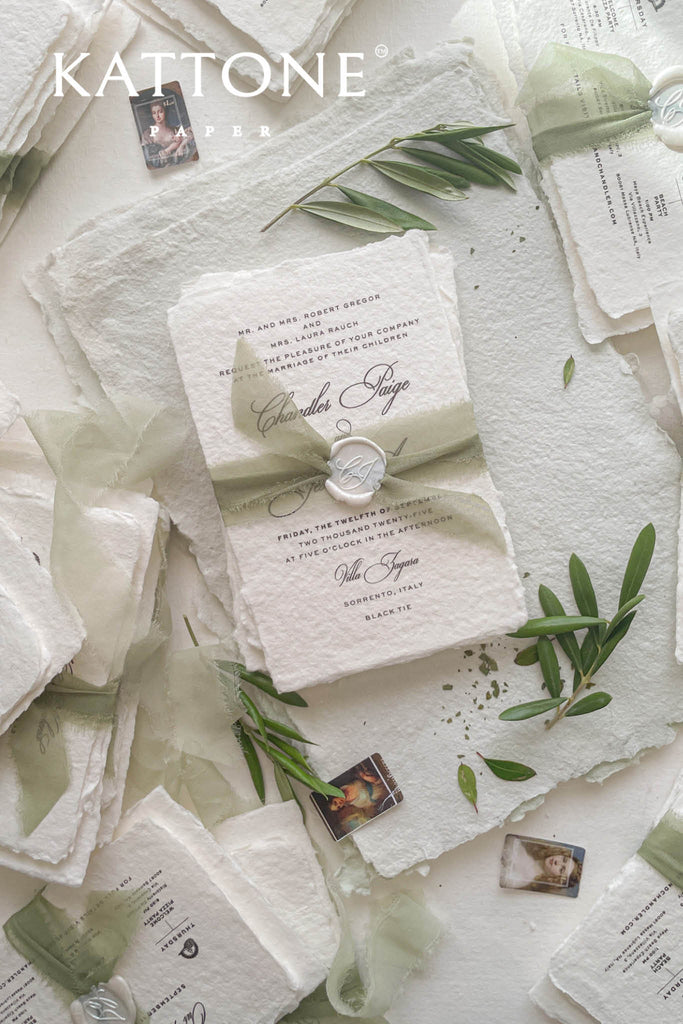 Irie Handmade Paper Wedding Invitation Suite