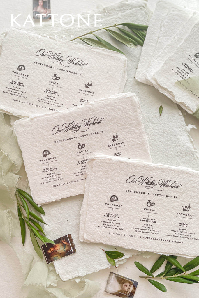 Irie Handmade Paper Wedding Invitation Suite