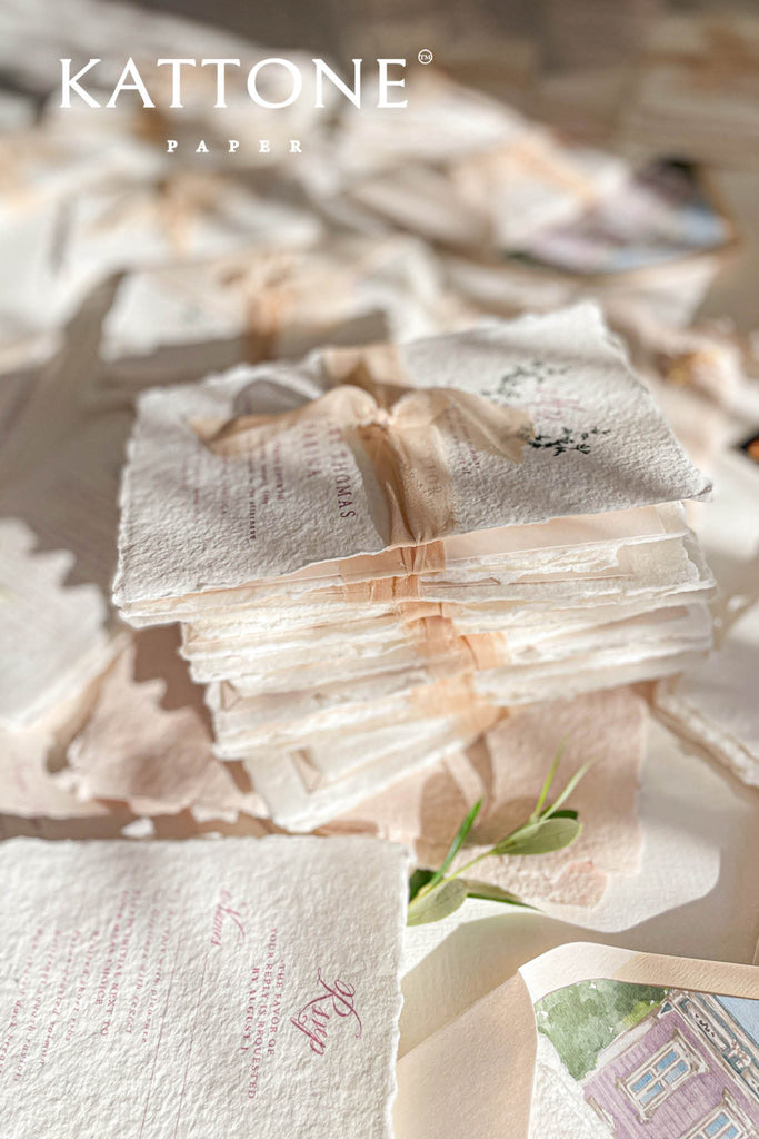 Lulee Handmade Paper Wedding Invitation Suite