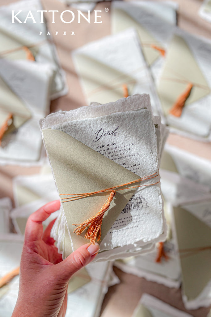 Juliette Handmade Paper Wedding Invitation Suite