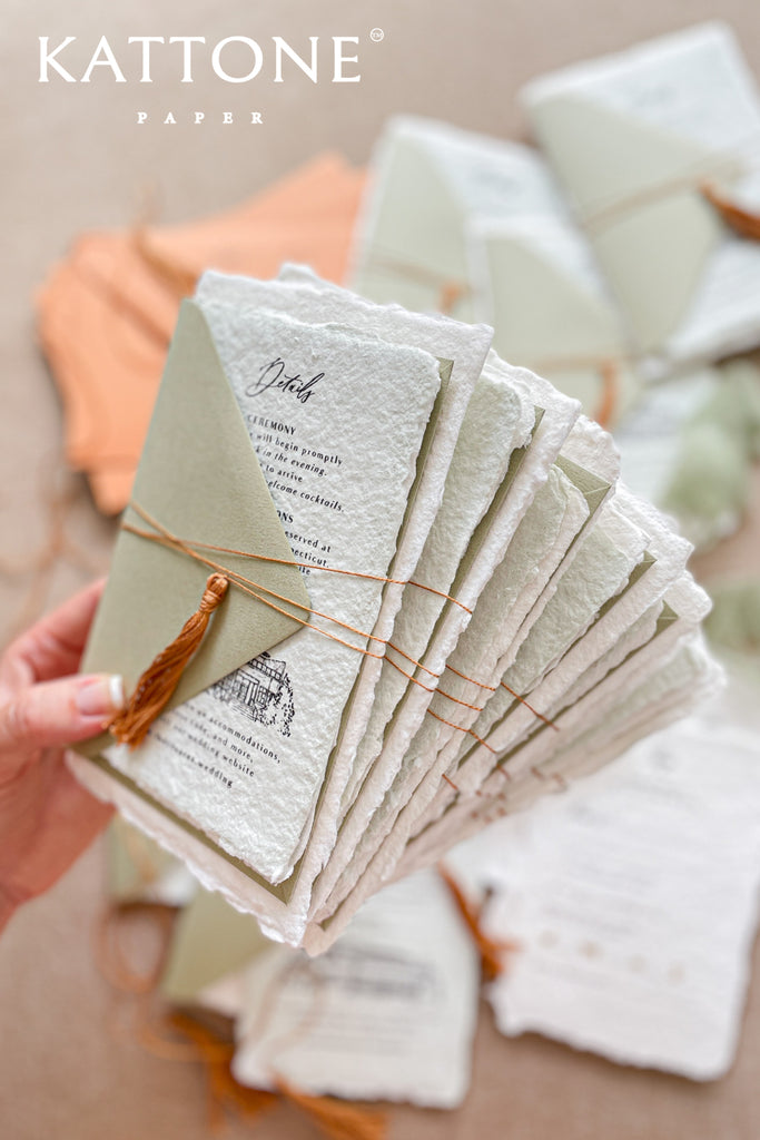 Juliette Handmade Paper Wedding Invitation Suite