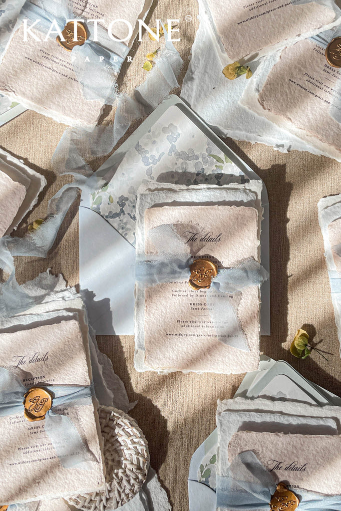 Aoife Handmade Paper Wedding Invitation Sets