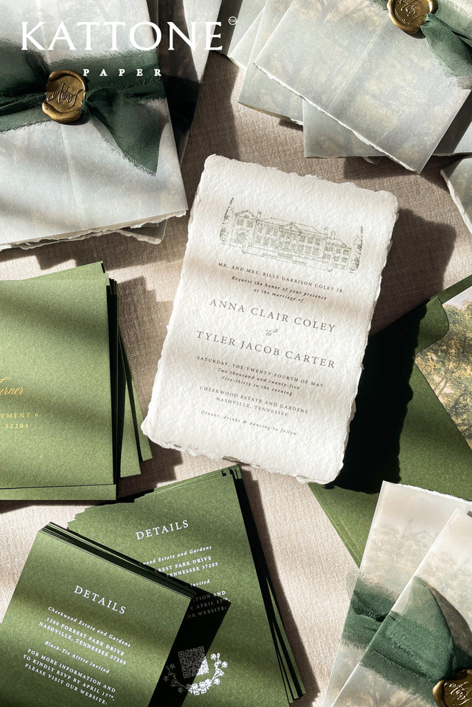 Journee Handmade Paper Wedding Invitation Suite