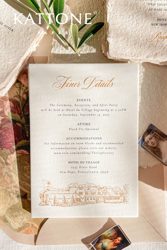 Kiko Monogram Handmade Paper Wedding Invitations