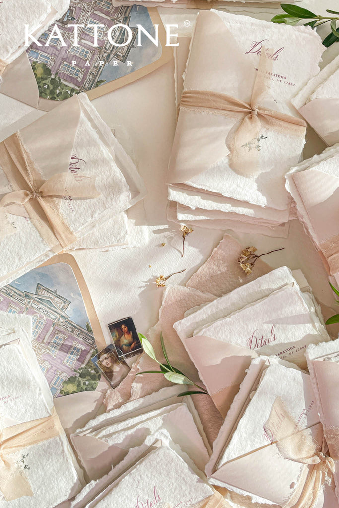 Lulee Handmade Paper Wedding Invitation Suite