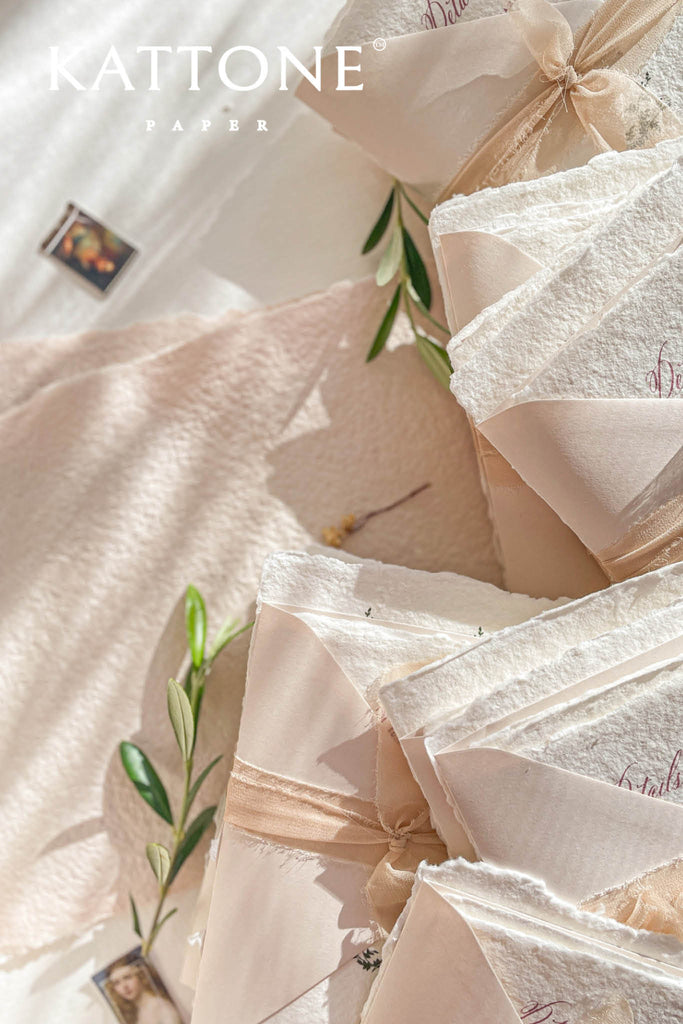 Lulee Handmade Paper Wedding Invitation Suite