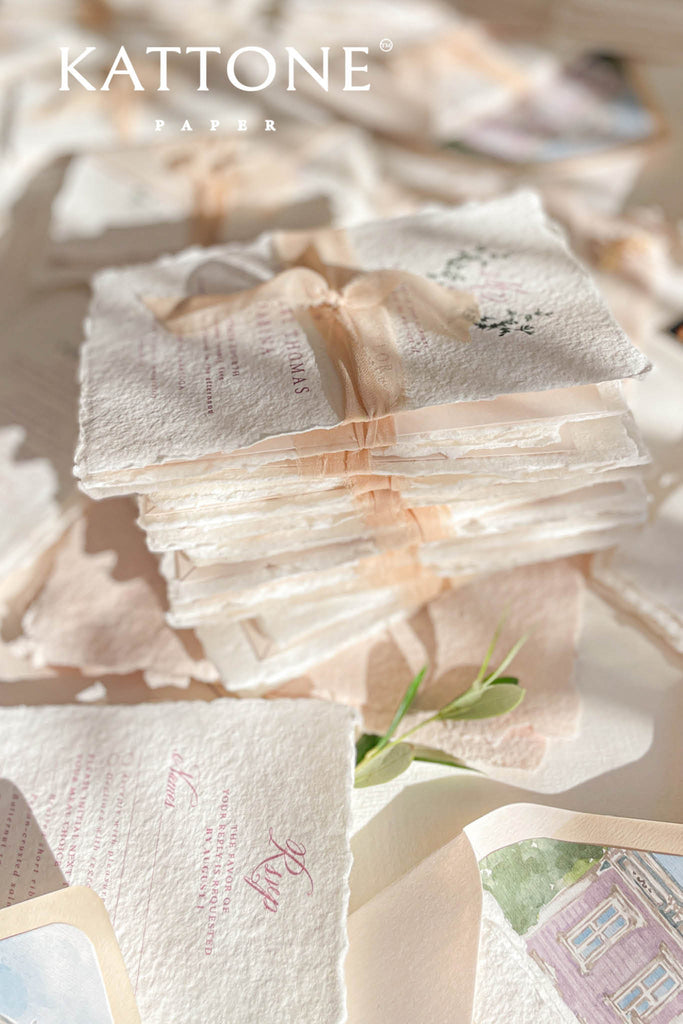 Lulee Handmade Paper Wedding Invitation Suite