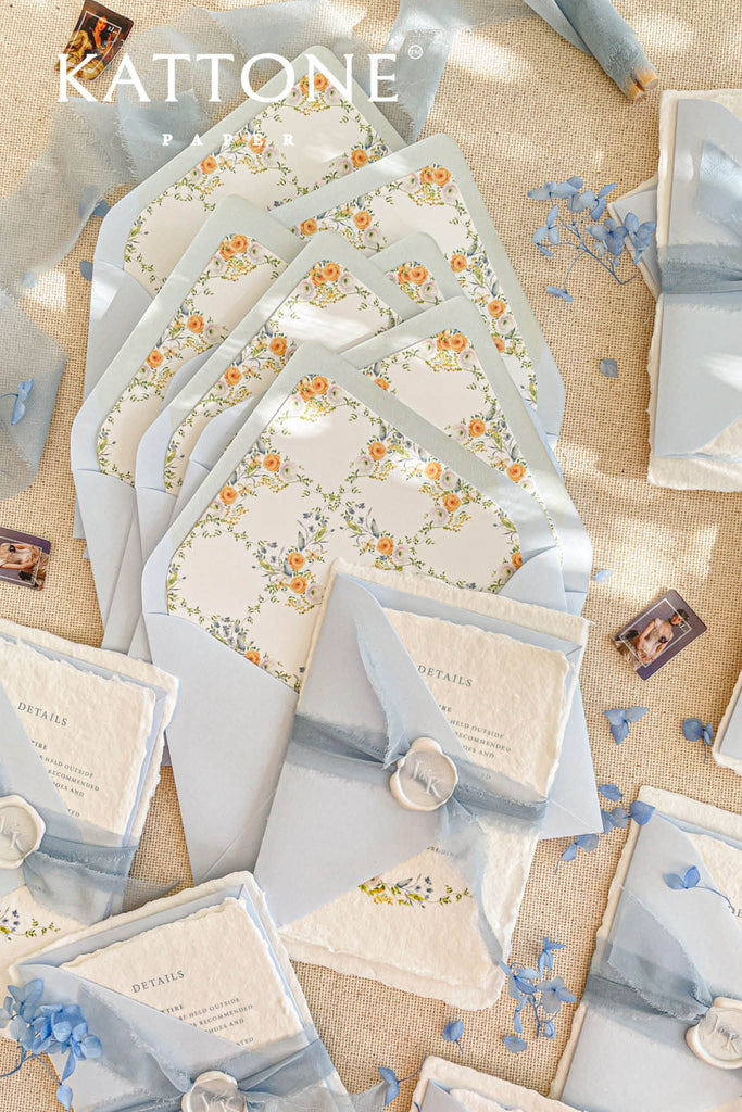 Mavis Handmade Paper Wedding Invitations