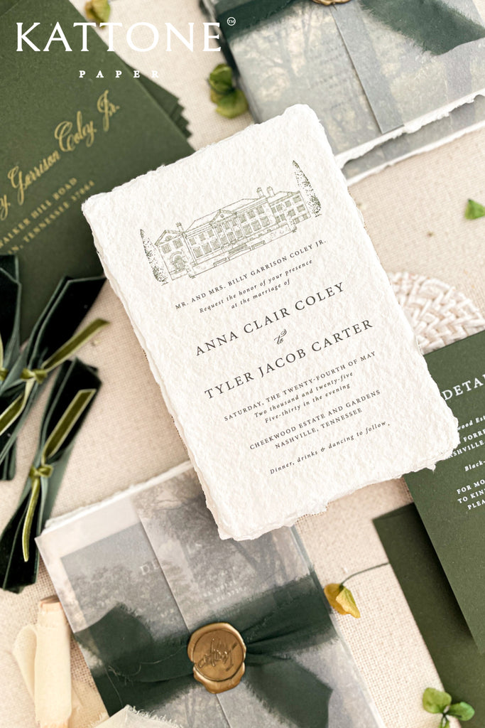 Journee Handmade Paper Wedding Invitation Suite