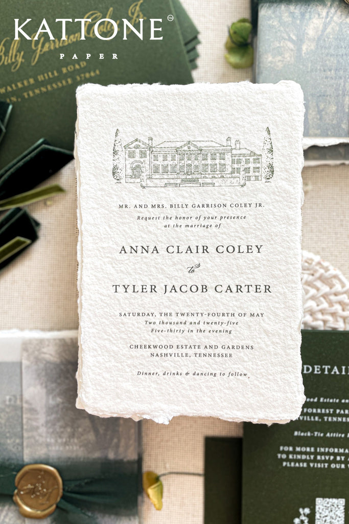 Journee Handmade Paper Wedding Invitation Suite