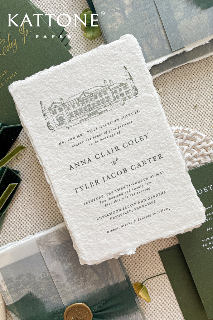 Journee Handmade Paper Wedding Invitation Suite