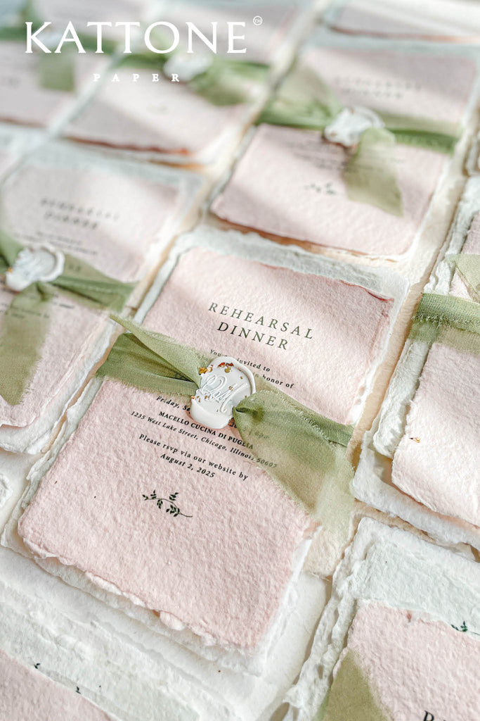 Baylin Handmade Paper Wedding Invitation Suite