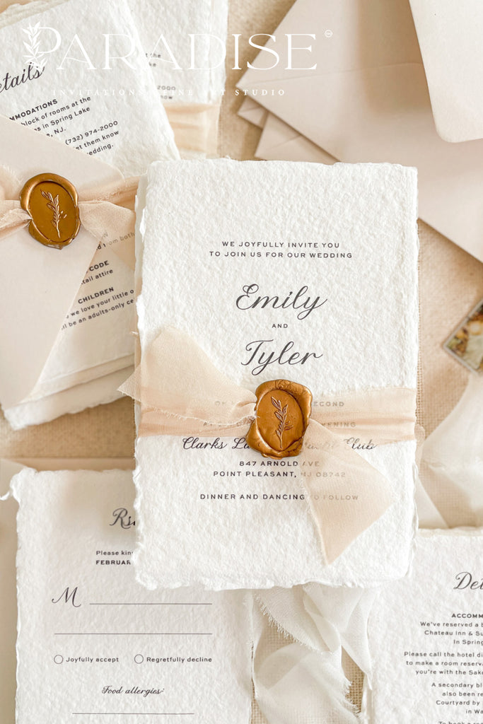 Amiri Handmade Paper Wedding Invitation Sets