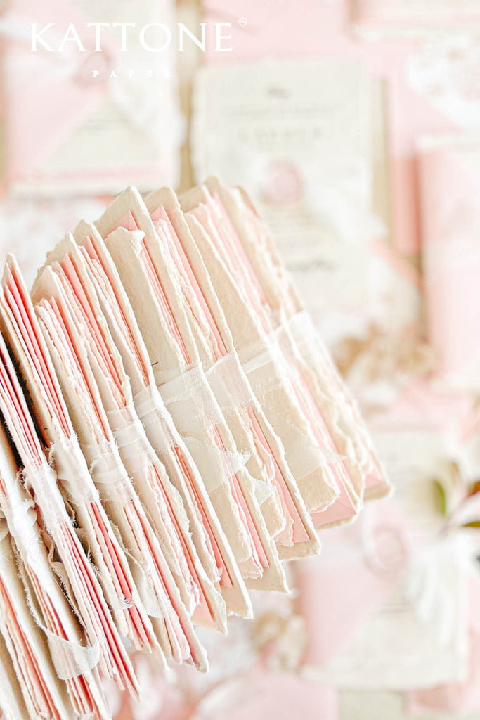 Ivy Handmade Paper Wedding Invitation Suite