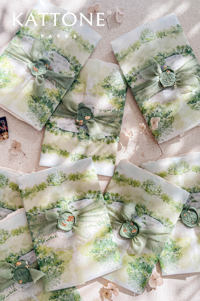 Opaline Handmade Paper Wedding Invitations