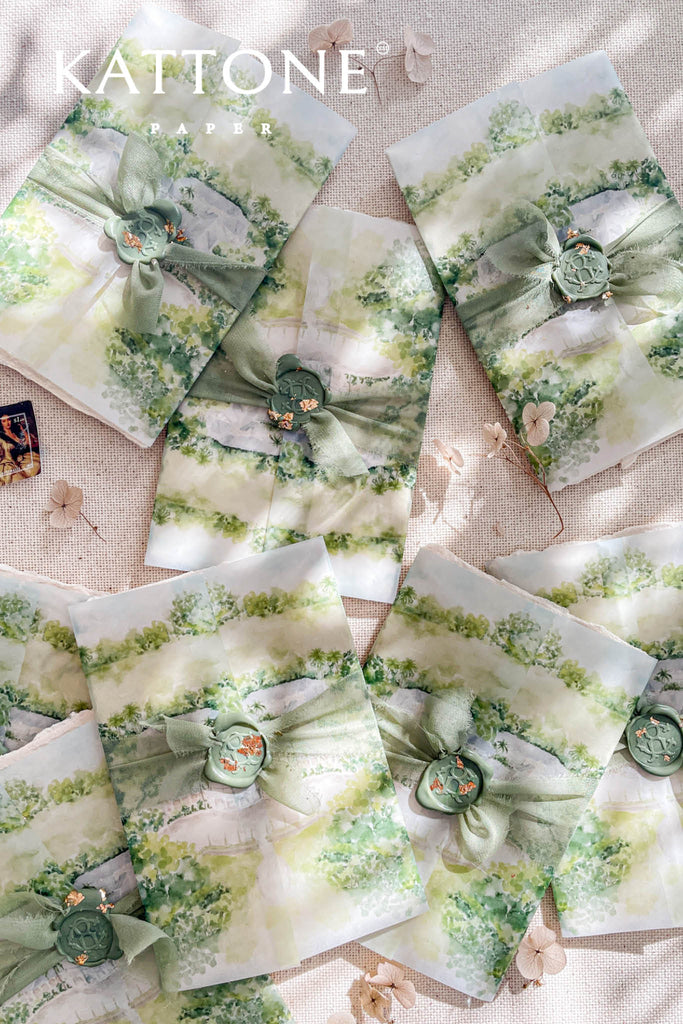 Opaline Handmade Paper Wedding Invitations