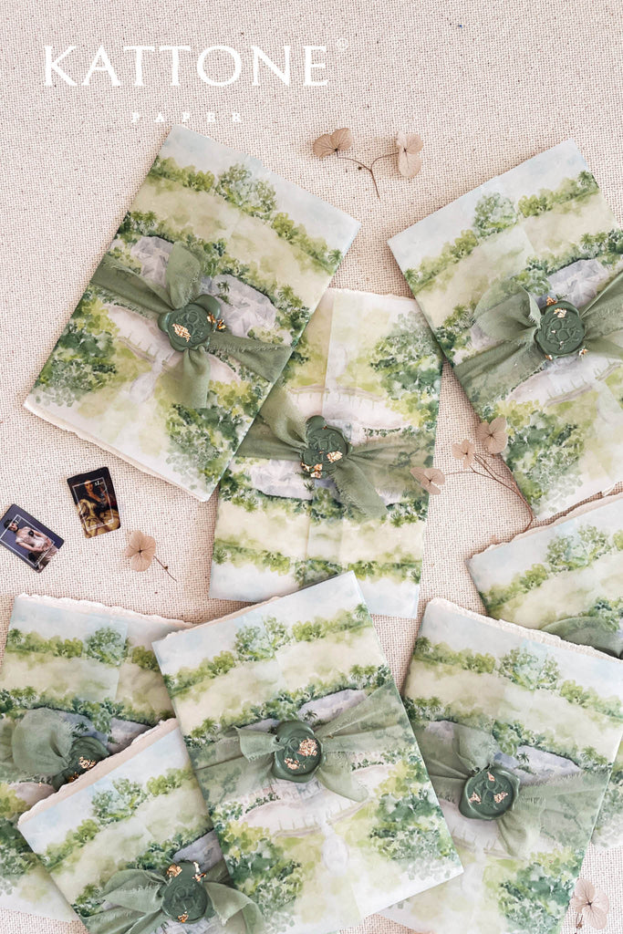 Opaline Handmade Paper Wedding Invitations