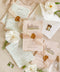 Arianna Colored Handmade Paper Wedding Invitation Sets