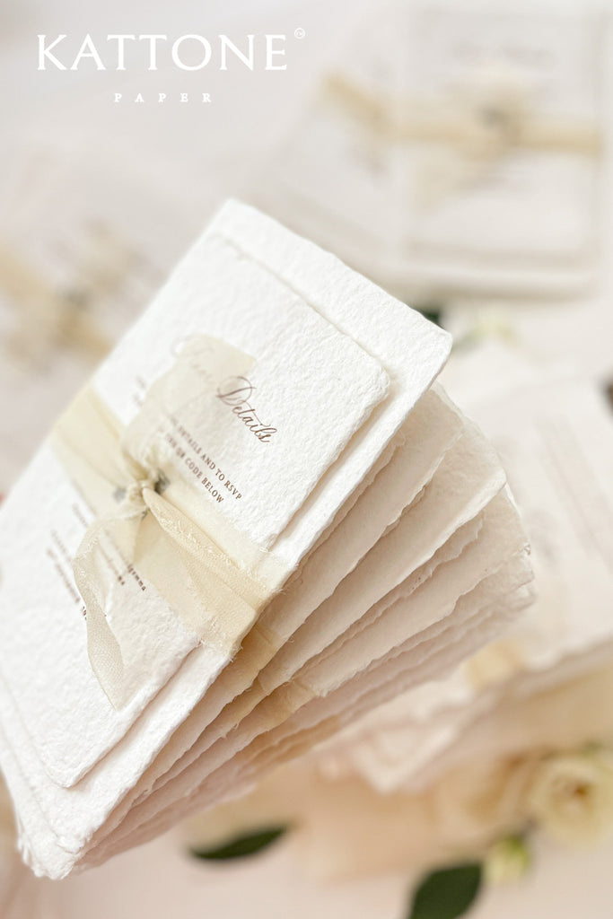 Octavia Handmade Paper Wedding Invitation Suite