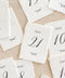 Made with premium cotton paper and finished with naturally torn deckle edges, these handmade table numbers bring a refined, organic touch to your wedding décor. The clean black typography offers timeless simplicity, while the delicate botanical artwork adds a subtle fine-art detail. Perfect for romantic, modern, or nature-inspired celebrations, this design elevates each table with understated sophistication.