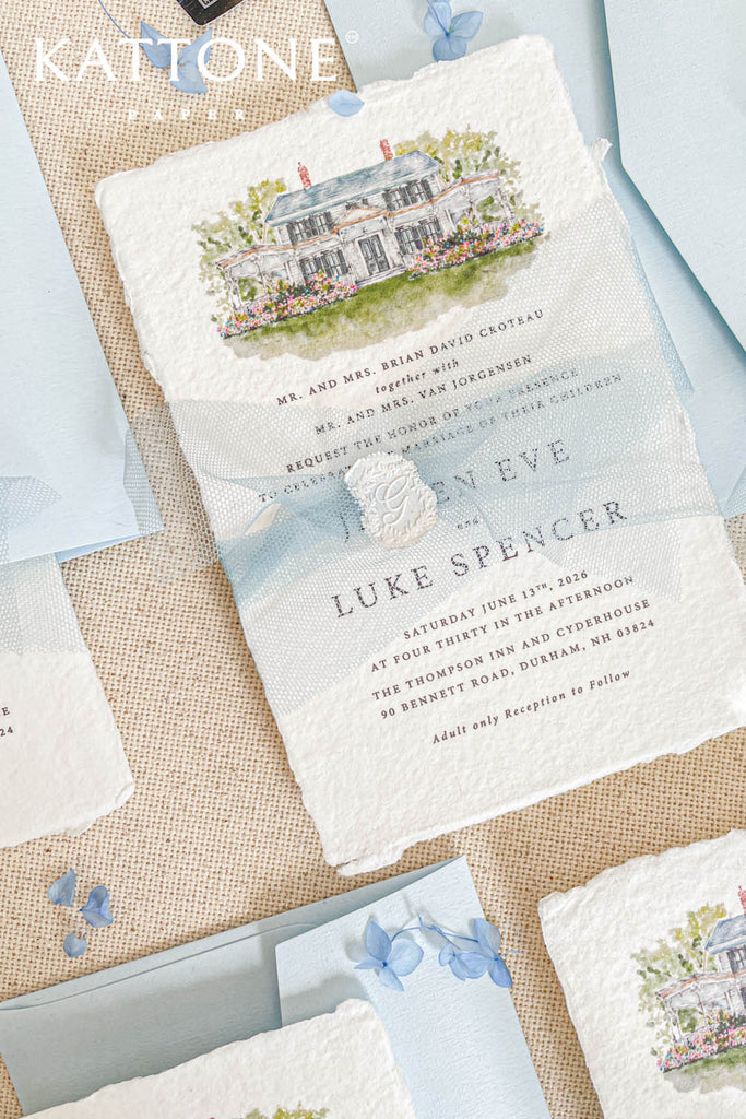 Aeris Handmade Paper Wedding Invitation Sets