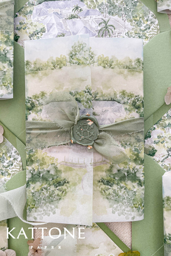 Opaline Handmade Paper Wedding Invitations