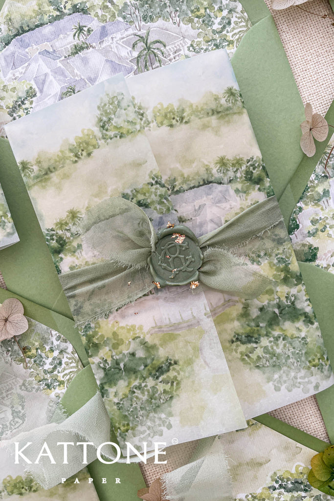 Opaline Handmade Paper Wedding Invitations