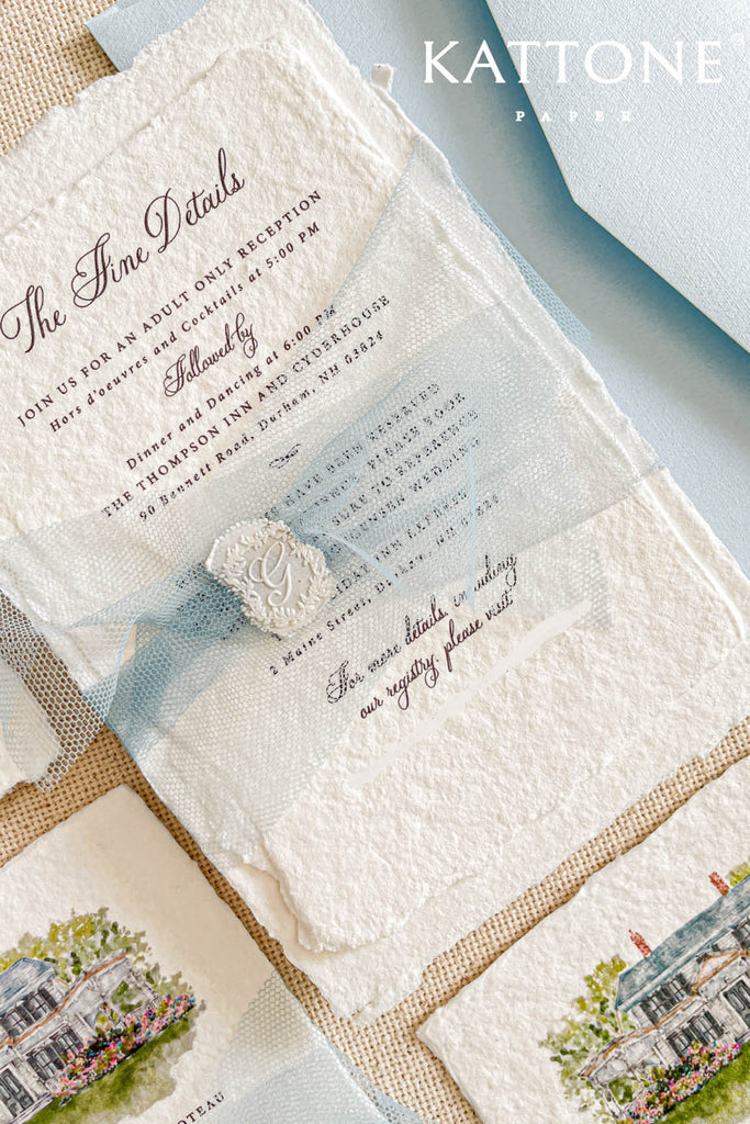 Aeris Handmade Paper Wedding Invitation Sets