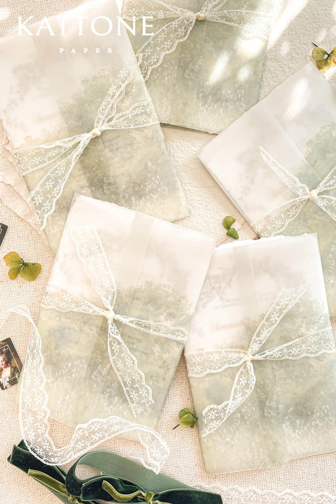 Bryony Handmade Paper Wedding Invitation Suite