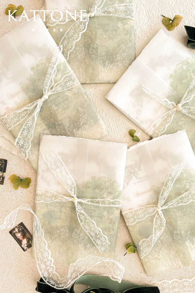 Bryony Handmade Paper Wedding Invitation Suite