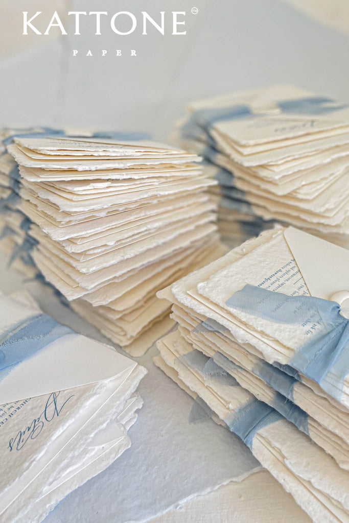 Beryl Handmade Paper Wedding Invitation Suite