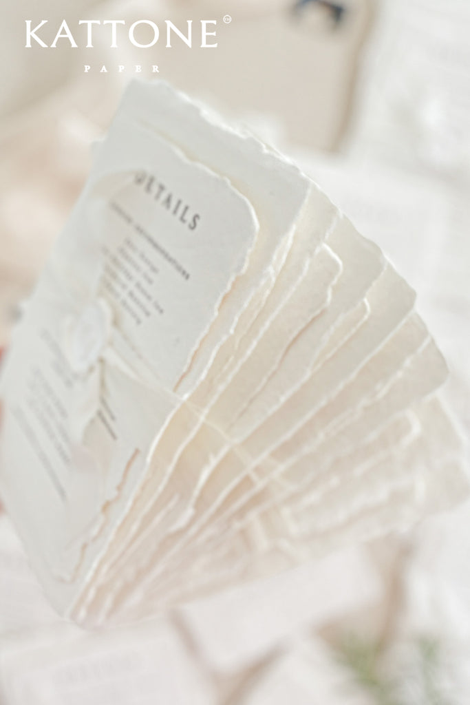 Eviana Handmade Paper Wedding Invitation Suite