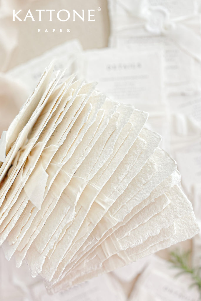 Eviana Handmade Paper Wedding Invitation Suite