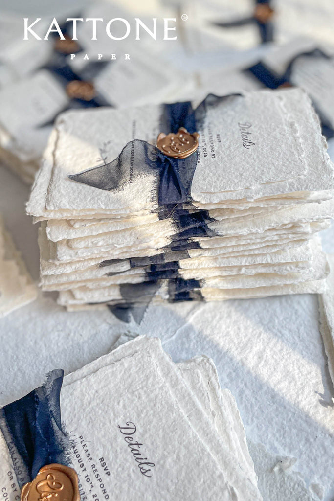 Casiane Handmade Paper Wedding Invitation Suite