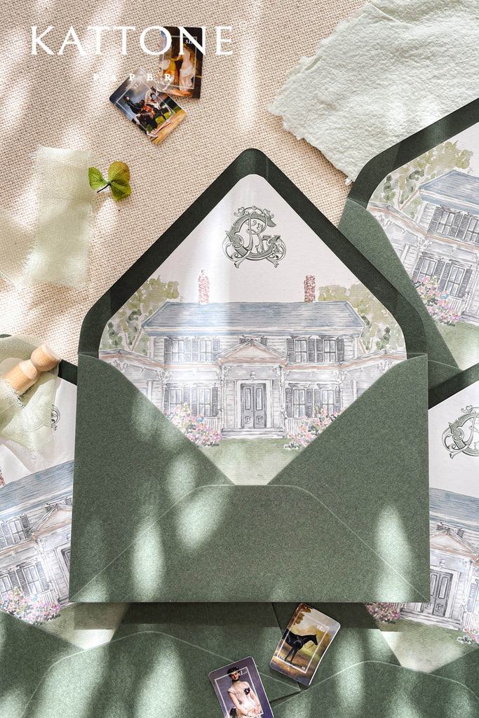 Everly Handmade Paper Wedding Invitation Suite