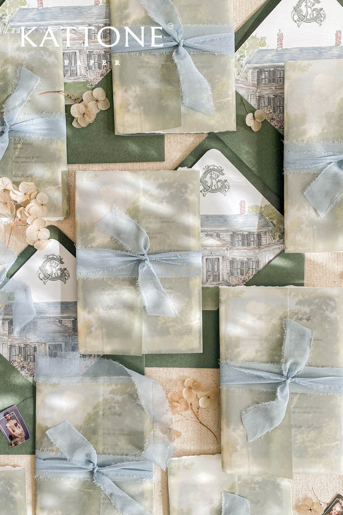 Everly Handmade Paper Wedding Invitation Suite