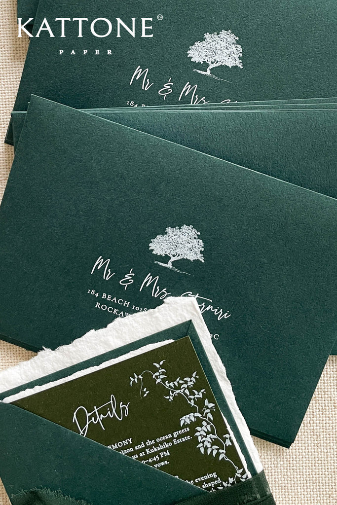 Brandi Handmade Paper Wedding Invitation Suite