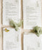 Add an ethereal touch to your wedding tables with our handmade paper menus with silk ribbons, crafted on luxury cotton paper with naturally deckled edges. Each piece features soft, hand-dyed silk chiffon ribbons and minimalist typography, blending refined simplicity with organic beauty. Perfect for romantic, fine-art, or garden weddings, these menus exude timeless charm and artisanal craftsmanship, setting the tone for a sophisticated celebration.