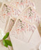 Luxury envelopes featuring watercolor floral liners arranged with floral details for romantic wedding invitations.