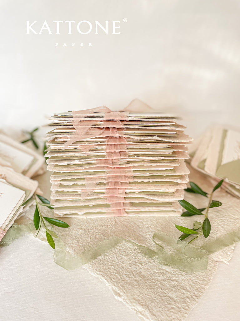 Kiko Monogram Handmade Paper Wedding Invitations